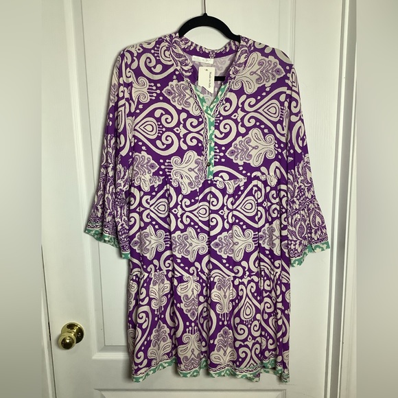 NWT Babydoll boho flowy mini dress made in Italy - Picture 1 of 11